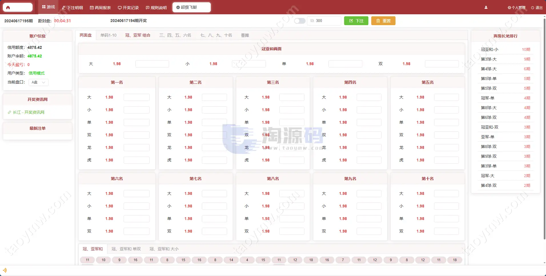 2026新版AC信誉盘源码/现金模式/ABCD盘系统番摊玩法USC升级版/后台管理带改单功能