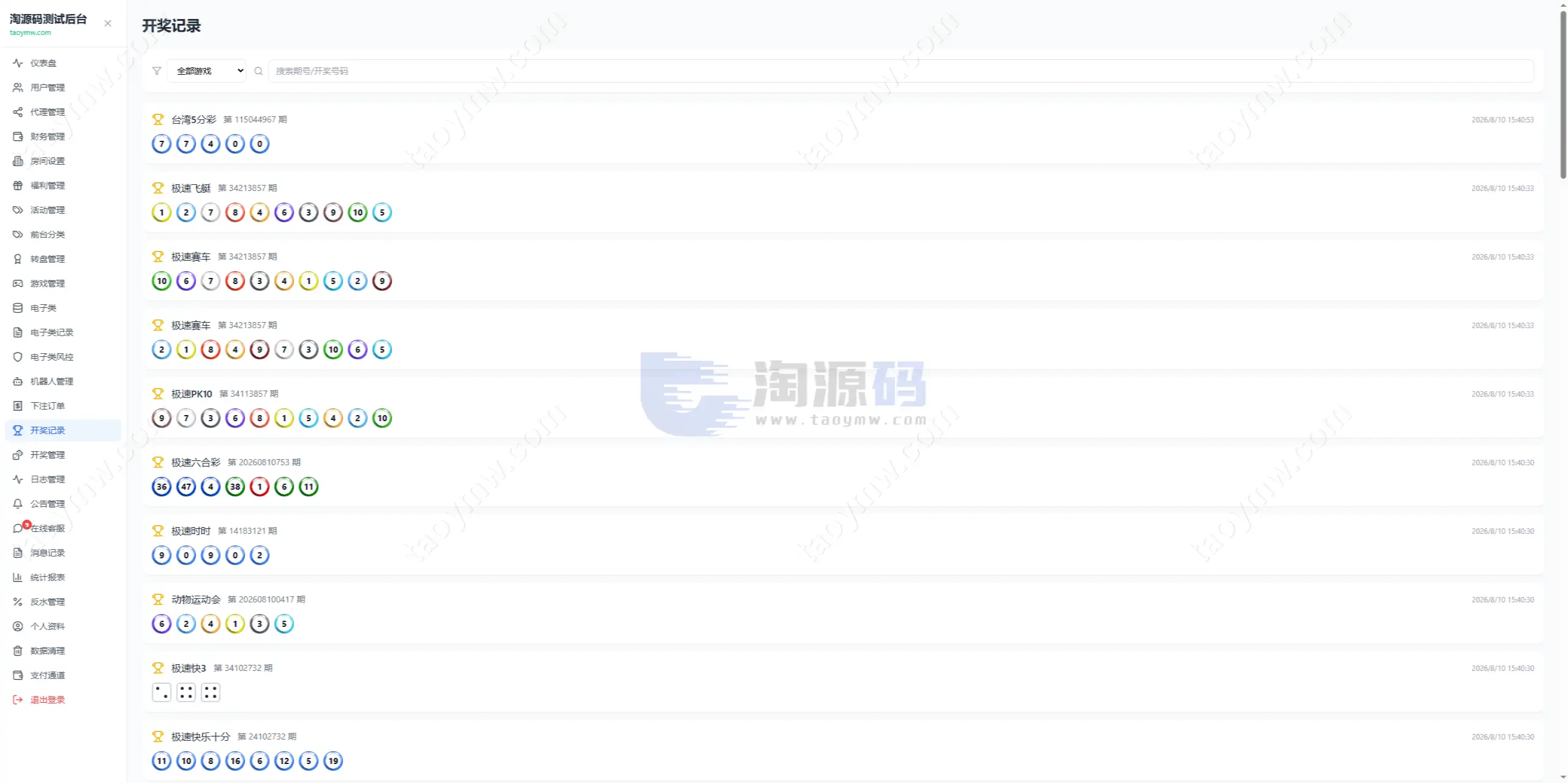 全新新盈彩票综合盘源码｜可控彩票电子游戏平台 | 多功能运营后台·VIP会员活动管理系统