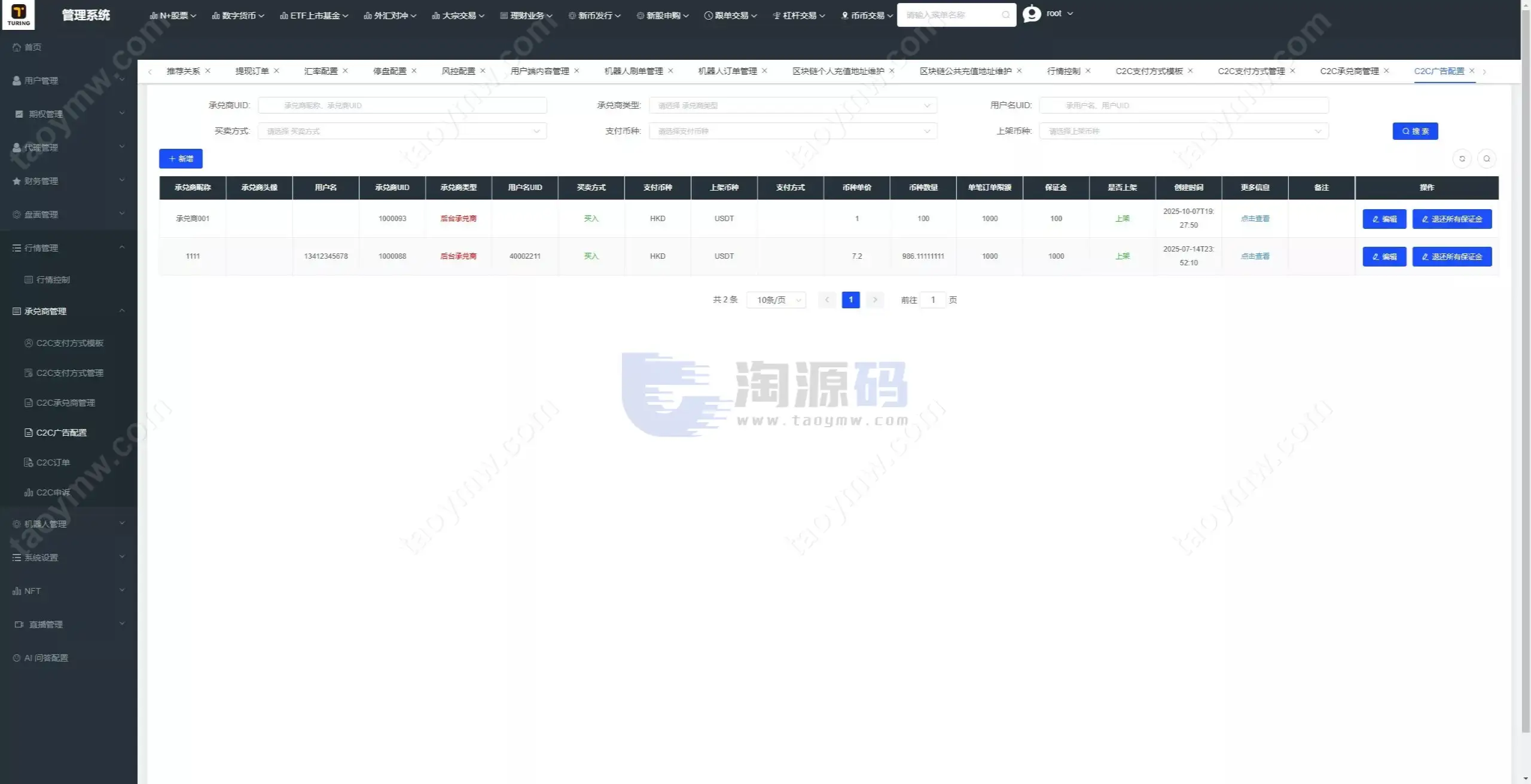 全新UI综合数字资产平台源码 C2C交易 股票 外汇系统 直播 AI问答 跟单 矿机 大宗商品交易 Vue+Java全可商用开源