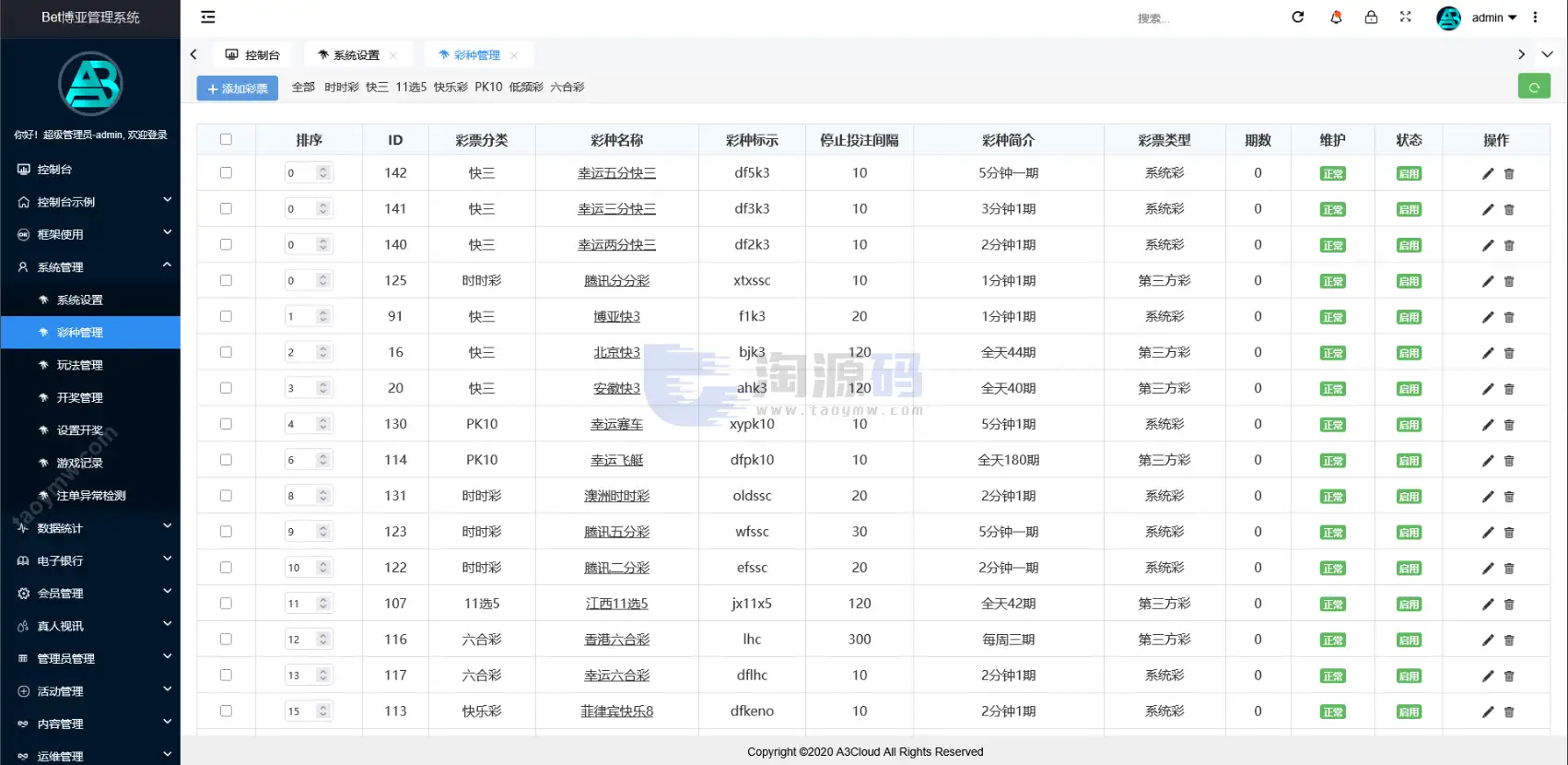 完整无缺运营版五国语言大富聚星博亚彩种系统信用模式源码｜大富彩种系统